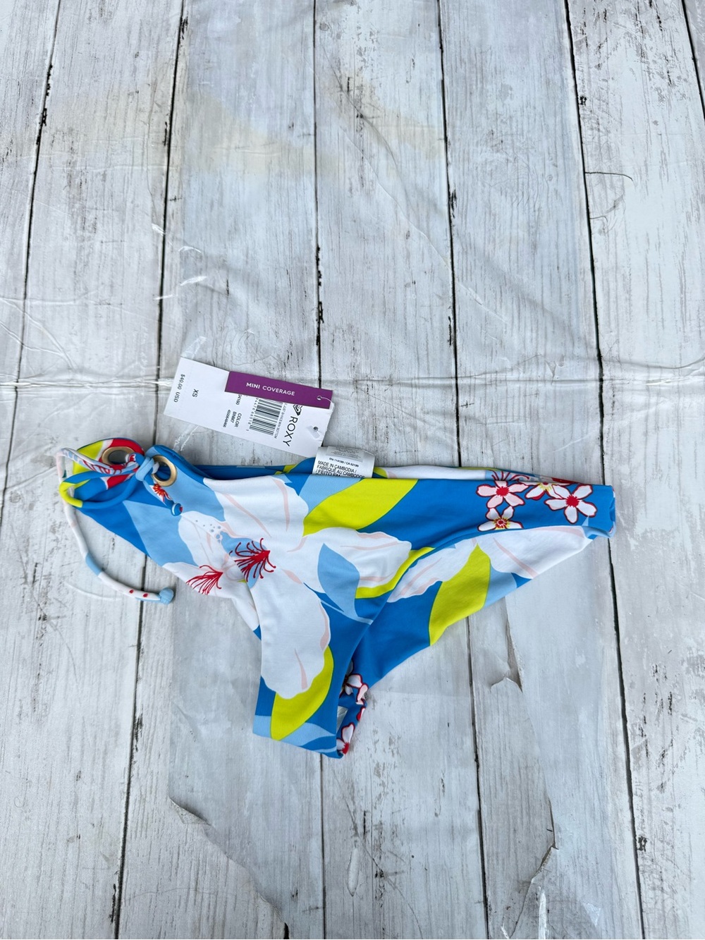 Roxy Blue Floral Bikini Bottom